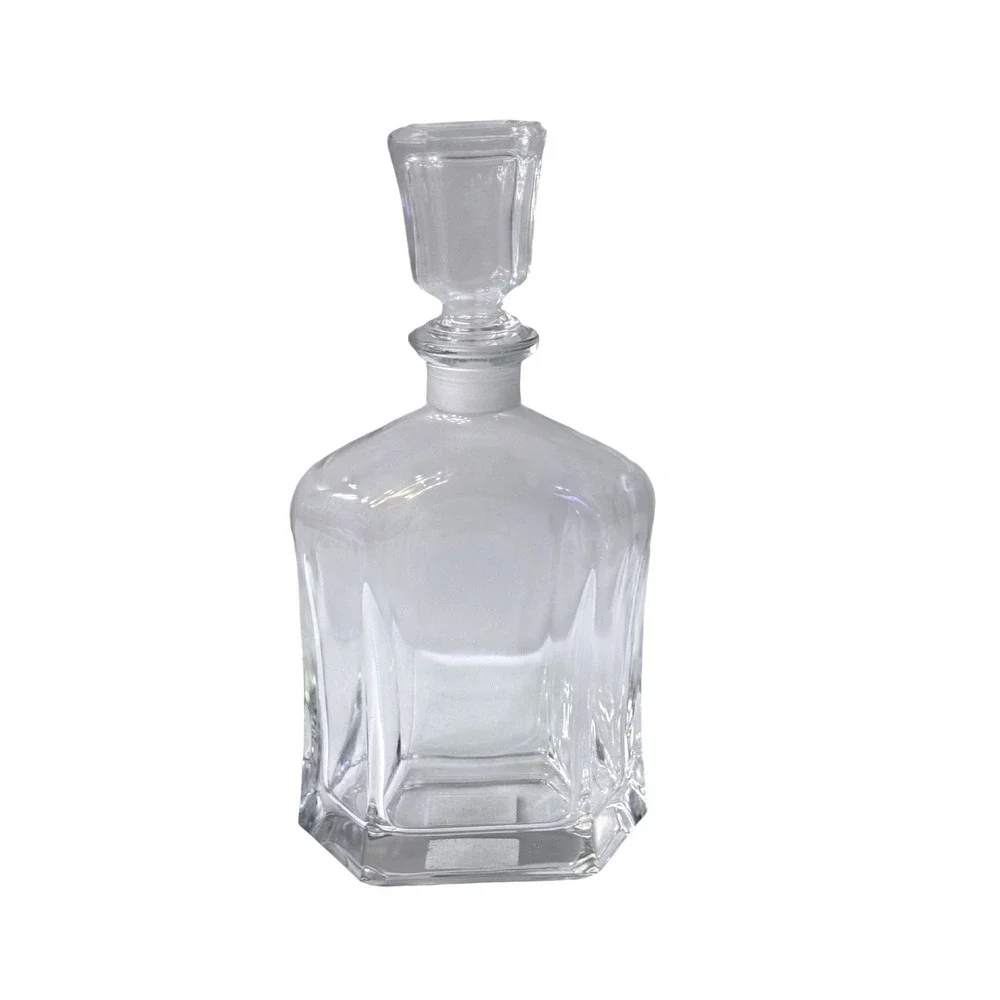 Paksh Novelty Capitol Decanter 23.75 oz Clear Glass Whiskey Bottle with Stopper